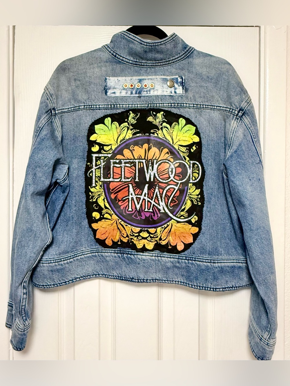 Upcycled Fleetwood Mac Graphic Denim Jacket